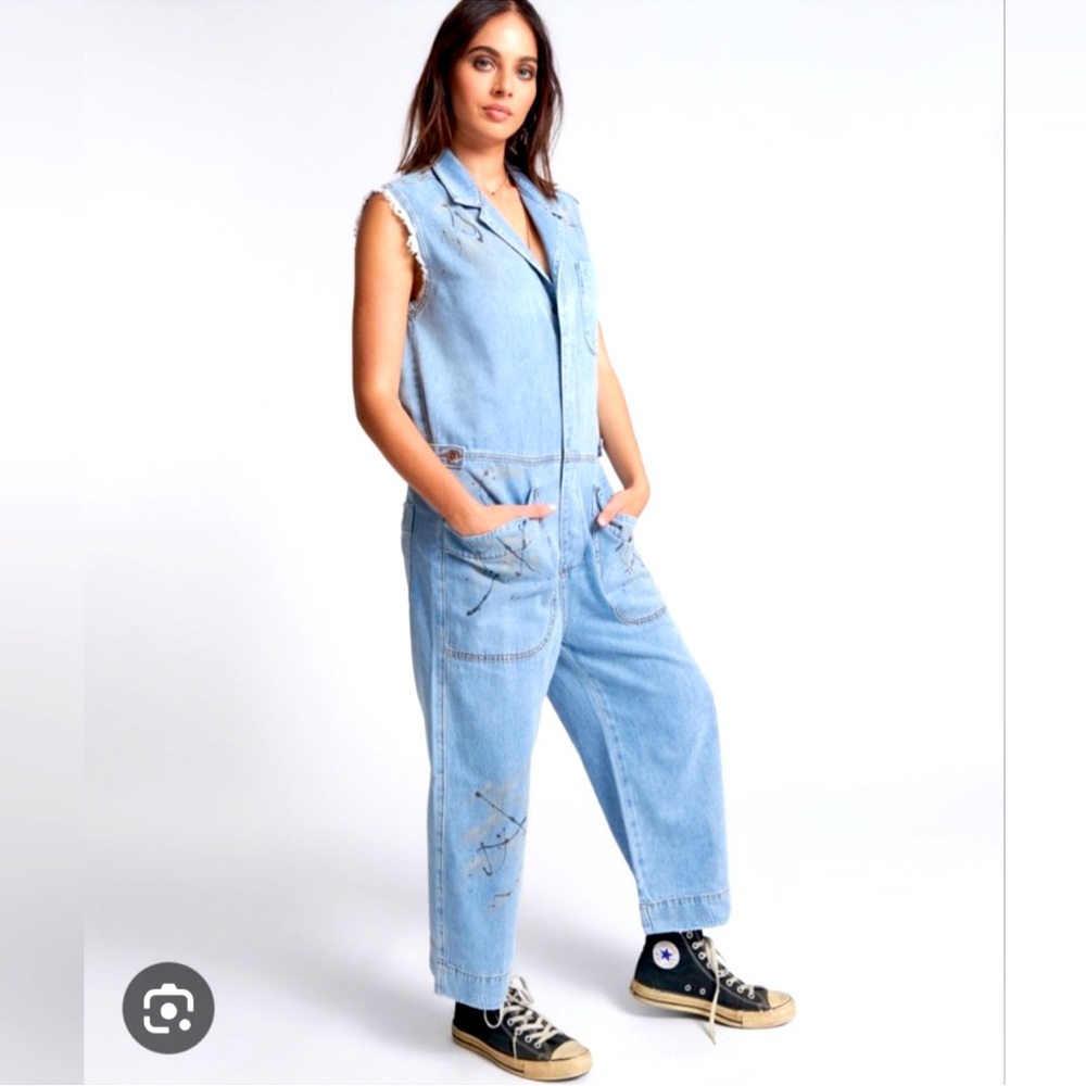 One Teaspoon Painters Safari Denim Jumpsuit (lightweight) - Picture 4 of 16